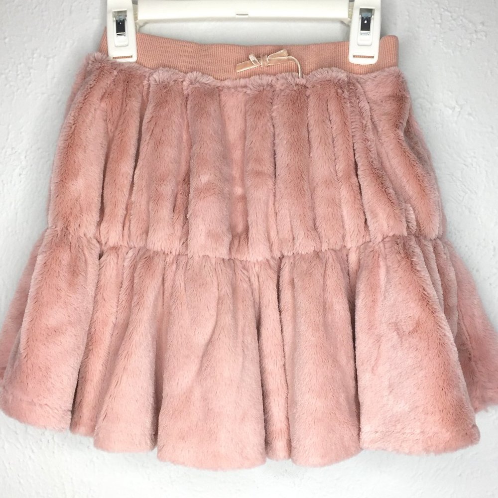 Perimitz, faux fur, mauve skater skirt 4 girls.